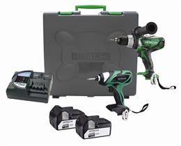 Hitachi KC18DKL 18V 4AH Slide Drill & Impact Driver Combo Kit