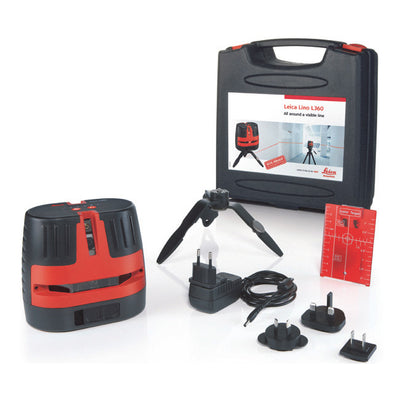 LEICA Lino 360 Red Beam Line Laser Level Kit LINO360