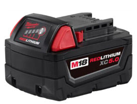 Milwaukee M18B5 18V 5.0Ah Li-Ion RED LITHIUM Battery