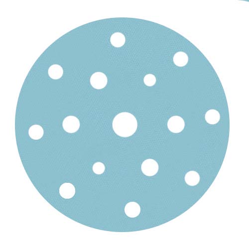 MAKO Abrasives Film Back Series Velcro SandPaper-150mm 15Hole 180g 100pck DFV15015180