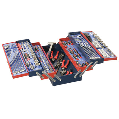 Genius ms190ts 190pce Tool Kit With Insert Trays in Cantilever Metal Box