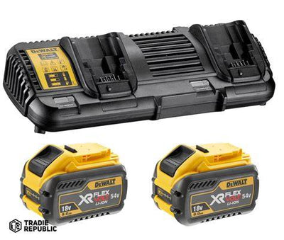 DEWALT XR FLEXVOLT™ BATTERY & CHARGER STARTER PACK 9AH DCB132X2-XE SKU: DEWDCB132X2-XE