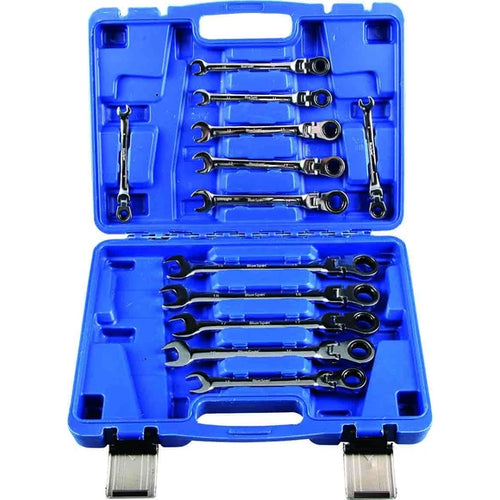 PK Tools 12pc Flexible Head Ratcheting Combination Spanner Set - PT10189