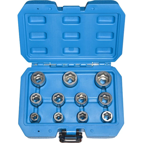 PK Tools 11pc Spiral Flute Extractor Socket Set - PT10385