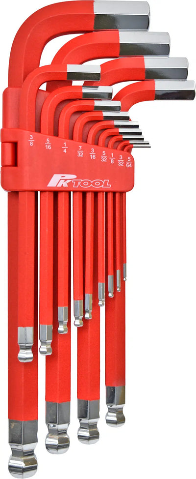 PK Tools 13pc SAE Jumbo Long Ball End Hex Key Set - PT30511