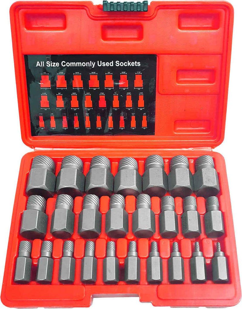 PK Tools 25pc Multi-Spline Screw Extractor Set - PT41202