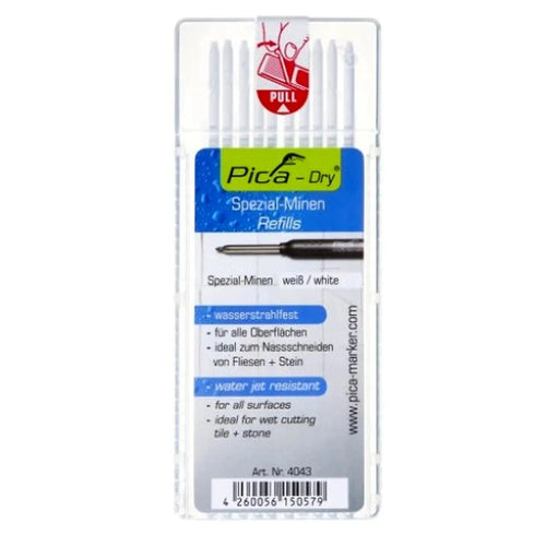 PICA Dry Special refill - Water Jet Resistant - Permanent - 10 Pack of White 4043