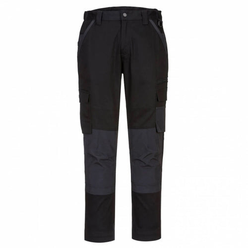 PORTWEST Workwear Tradie Slim Fit Stretch Cargo Pants-Black  -JTD
