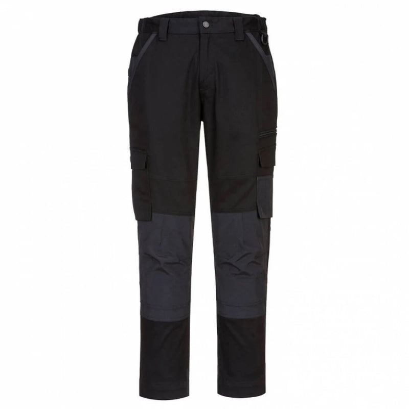 PORTWEST Workwear Tradie Slim Fit Stretch Cargo Pants-Black  -JTD