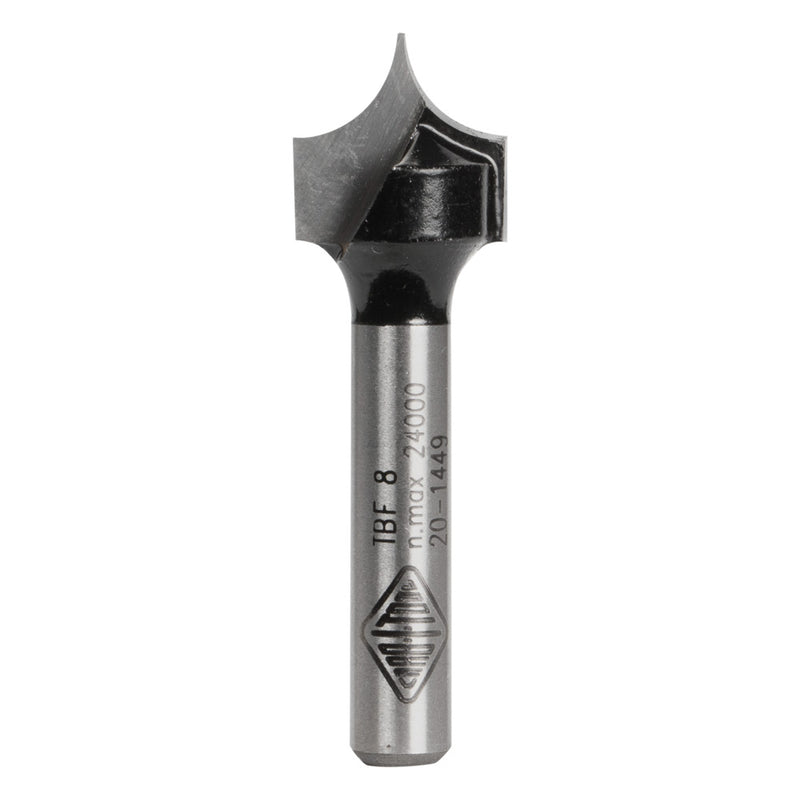 Carbitool 2 Flute Router Bit Beading Bit Wide Flat Bottom  Carbide Tipped- 3.2MM RAD. TCT 1/2 SHK TBW 4 1/2