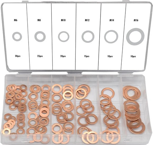 PK Tools 110pc Copper Washer Assortment - RG2814