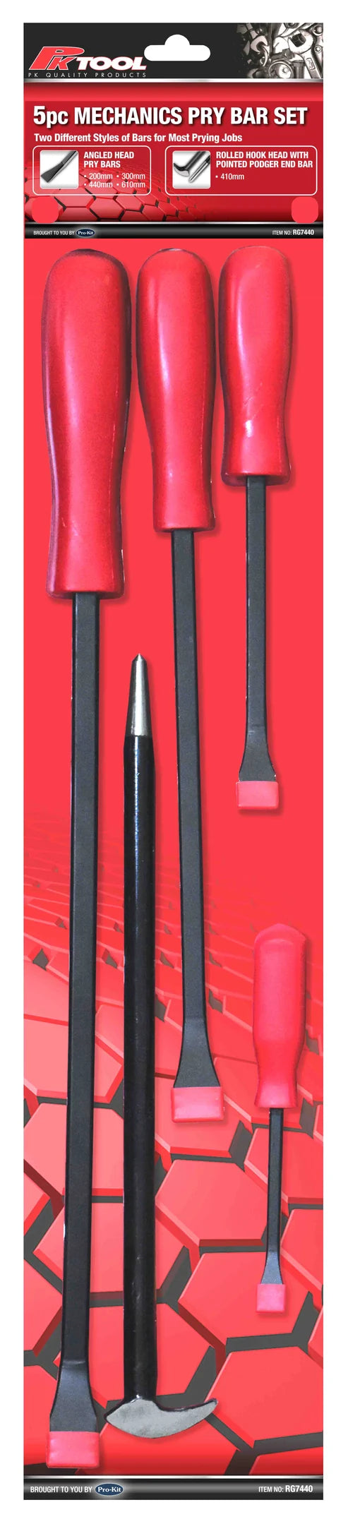 PK Tools 5pc Heavy Duty Pry Bar Set - RG7440