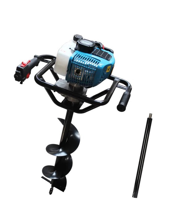 ROK 52cc Petrol Post Hole Digger with 200mm Auger & 300mm Extension - 150-70-50571