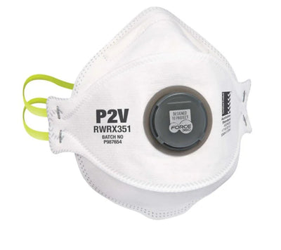 FORCE 360 PPE P2V Flat Fold Valved Respirator-10pack  JTD