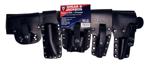 SPEAR & JACKSON Premium Top Grain Riggers Belt 5 pocket 9855