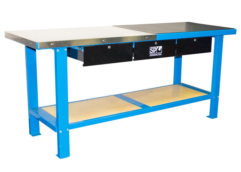 SP Tools SP40400 heavy duty 3 drawer blue black workbench