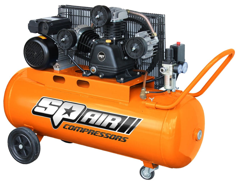 SP Tools SP1800 3HP 100L Triple Cast Iron Portable Air Compressor