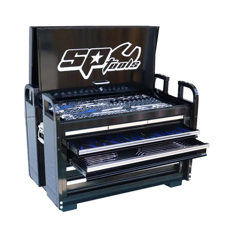 SP Tools 321pc Off Road Field Service Tool Kit + Extra EVA Trays - Black/Chrome SP50118X