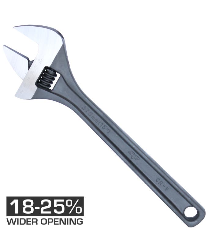 SP Tools SP18068 Premium Wide Jaw Adjustable Wrench Black Oxide 250mm