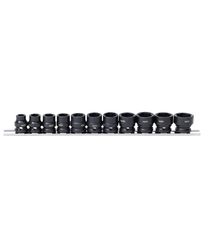 SP Tools SP20255 10pc 3/8in Drive Metric Stubby Impact Socket Rail Set