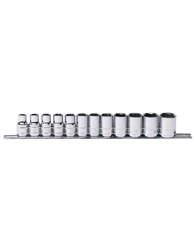 SP Tools SP20332 12pc 1/2in Drive Metric 6pt Socket Rail Set