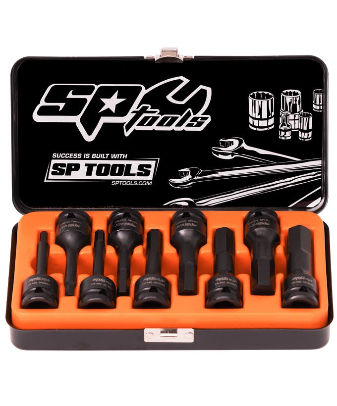 SP Tools SP20375 9pc 1/2in Drive SAE Inhex Impact Socket Set