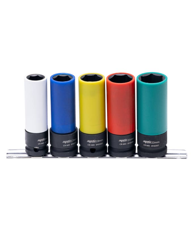 SP Tools SP20390 5pc 1/2in Drive Metric Wheel Nut Impact Socket Set