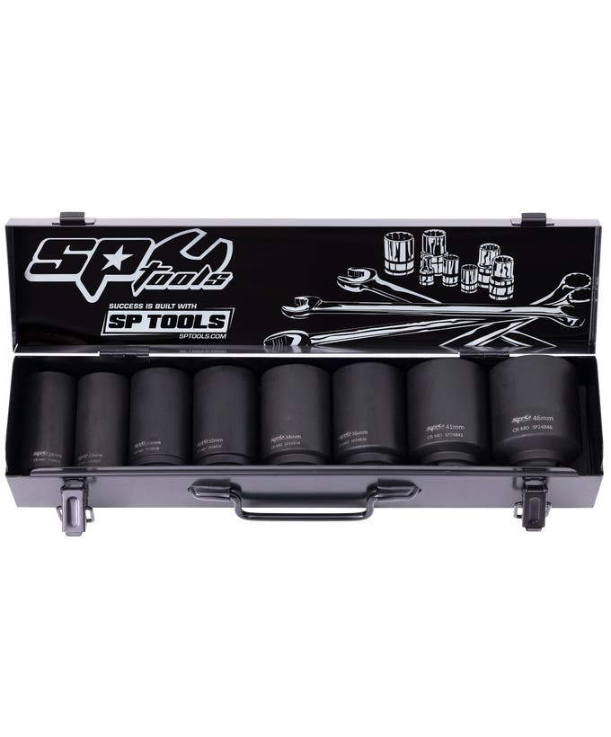 SP Tools SP20420 8pc 3/4in Drive Deep Impact Socket Set Metric