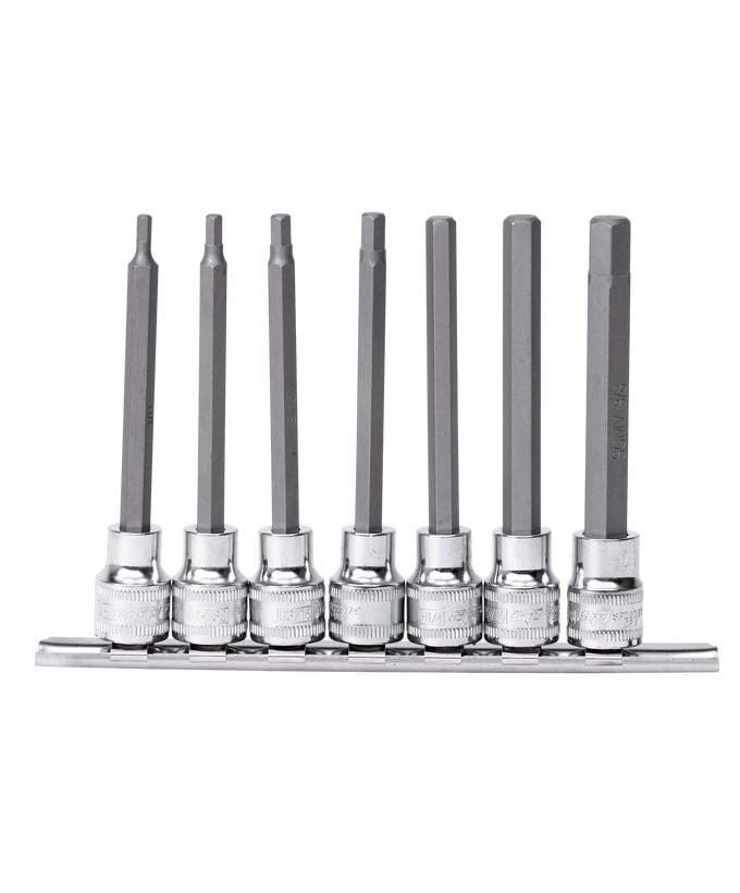 SP Tools SP20542 7pc 3/8in Drive SAE Inhex Socket Rail Set