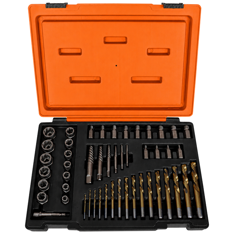 SP Tools SP31322 49pc Multi Fastener Extractor and Drill Bit Kit
