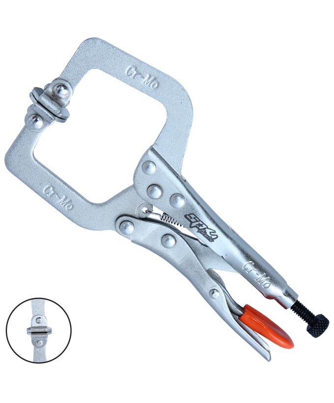 SP Tools SP32655 C-Clamp Locking Pliers Swivel Pad 150mm