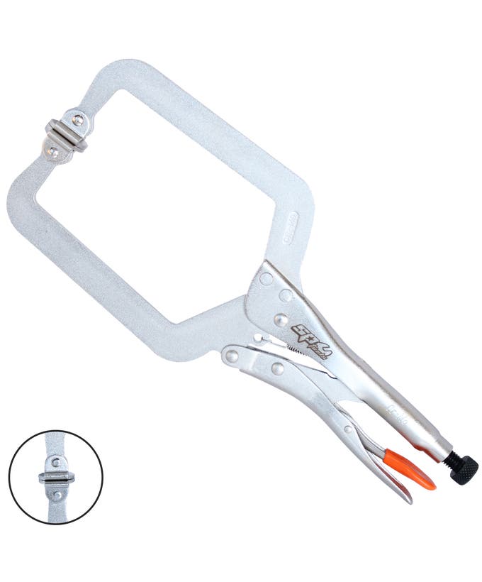SP Tools SP32657 C-Clamp Locking Pliers Swivel Pad 380mm