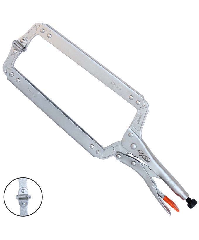 SP Tools SP32658 C-Clamp Locking Pliers Swivel Pad 450mm