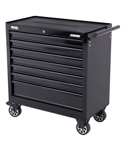 SP Tools SP40125 Sumo Series 7 Drawer Roller Cabinet Black Black