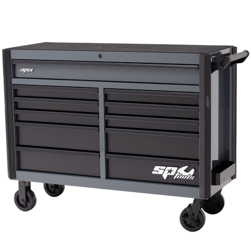 SP Tools SP40640GY 58" Apex Series 11-Drawer Roller Cabinet Grey/Black