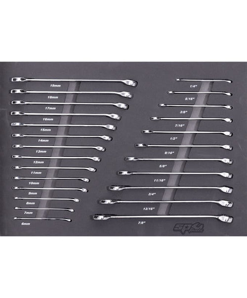 SP Tools SP50015 25pc Metric SAE Spanner EVA Foam Tray Kit