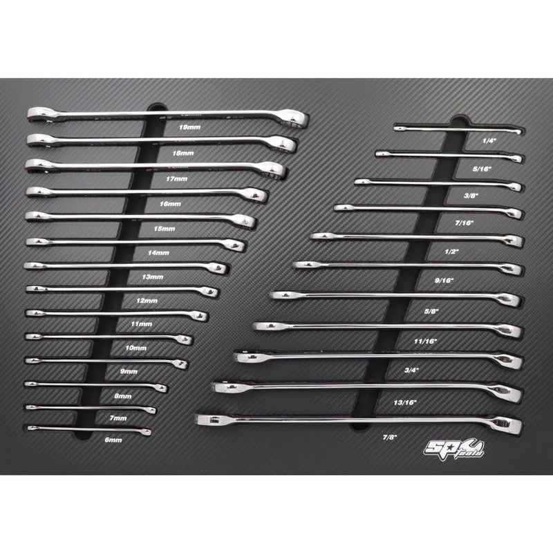 SP Tools SP50017M 25pc Premium Metric SAE Spanner EVA Foam Tray Kit