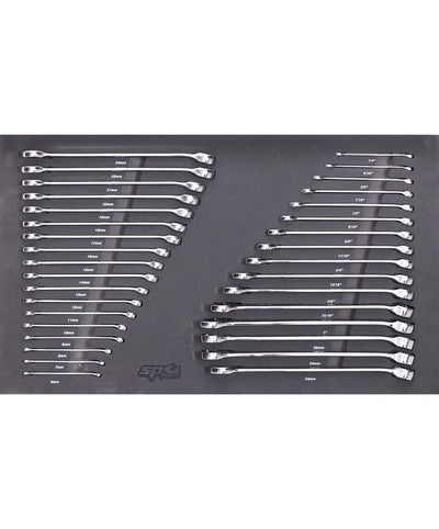 SP Tools SP50018 34pc Metric SAE Spanner EVA Foam Tray Kit