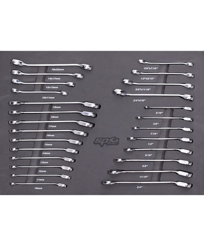 SP Tools SP50020 26pc Metric SAE Spanner EVA Foam Tray Kit