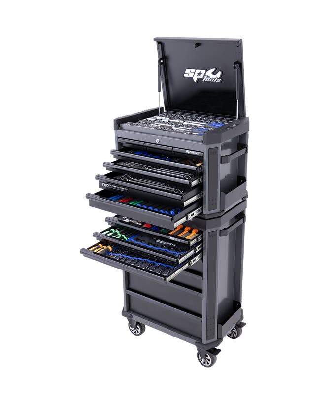 SP Tools SP50444D 629pc Tech Series Metric SAE Tool Kit Combo Diamond Black