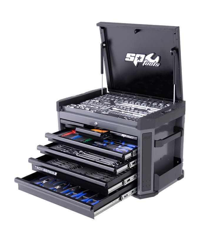 SP Tools SP52275DX 335pc Tech Series Tool Kit Diamond Black Extra EVA Trays