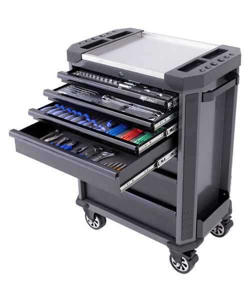 SP Tools SP52525D 230pc Metric Tech Series Starter Technician Roll Cab Tool Kit Diamond Black