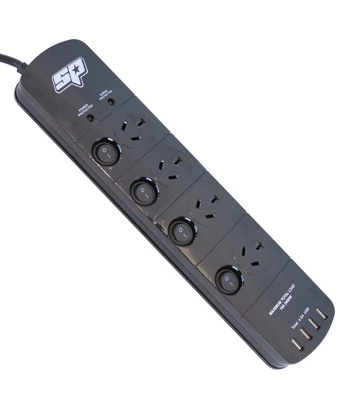 SP Tools SP69998 Workshop Power Board 4 Outlet 4 USB