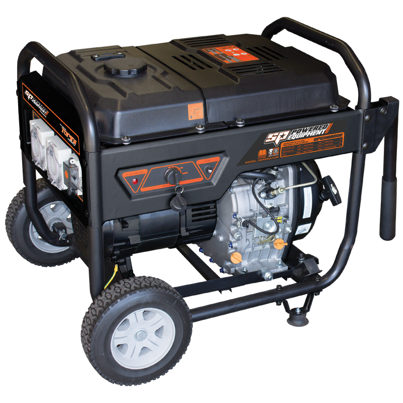 SP Tools SPGD6800E 10HP 6.8kVA Diesel Electric Start Generator