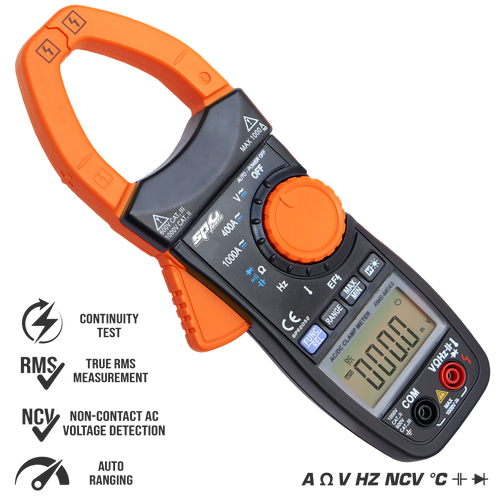 SP Tools SP62052 Professional 1000A AC/DC True RMS Clamp Meter