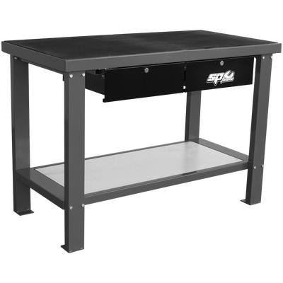 SP Tools SP40410GY Heavy Duty 2-Drawer Workshop Bench Grey