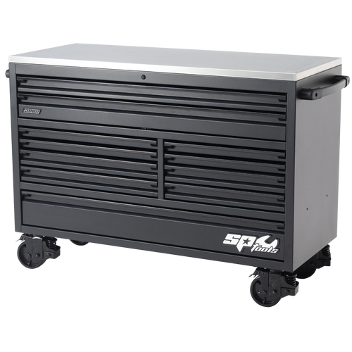 SP Tools SP44727BK 59" USA Sumo 11-Drawer Roller Cabinet Matte Black