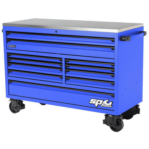 SP Tools SP44727BL 59" USA Sumo 11-Drawer Roller Cabinet Blue