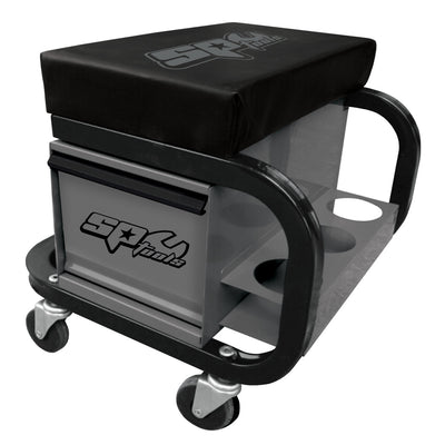 Sp Tools Creeper Seat With Drawer & Spray Can Holders