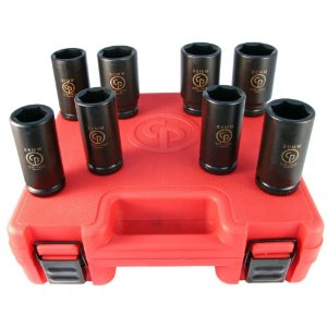 CHICAGO PNEUMATIC 3/4" Drive 8 Piece Metric Deep Impact Socket Set SS618D